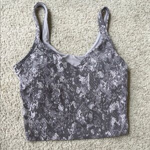 Lululemon Athletica Gray Patterned Tank
